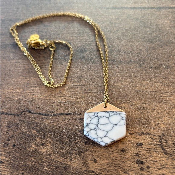 Starfish Project Jewelry - Gold and White Pendant Necklace